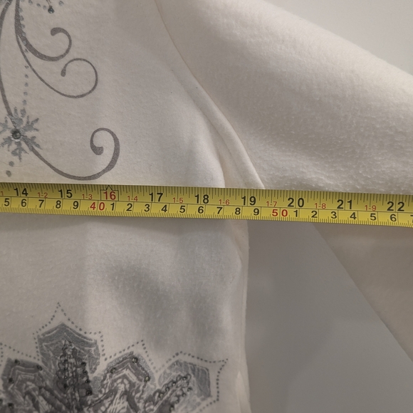 ❄️ Alfred Dunner Snowflake Embellished Fleece Sweater PM Petite Medium - Picture 5 of 15